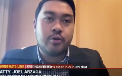 WATCH: ALFI Vice-President for Legislative Affairs, Atty. Joel Arzaga’s interview on the DIVORCE Bill on Bombo Radyo Iloilo’s Bombohanay Bigtime on May 20, 2024.